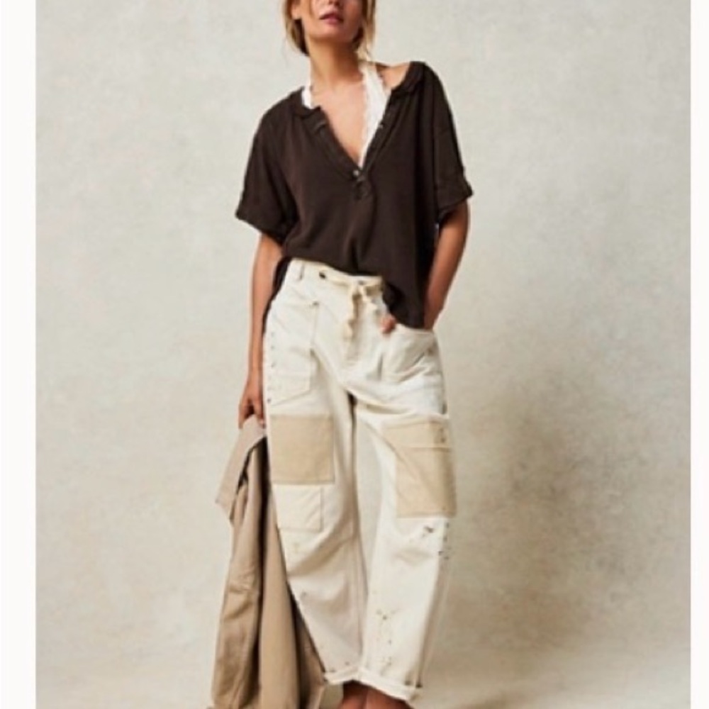 We The Free Free People Moxie Pull-On Barrel Jeans